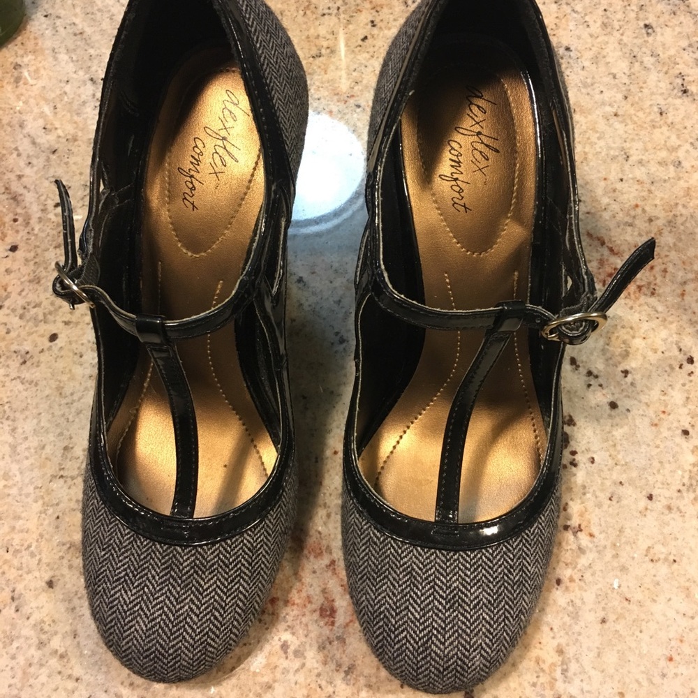 Black and Gray Heels